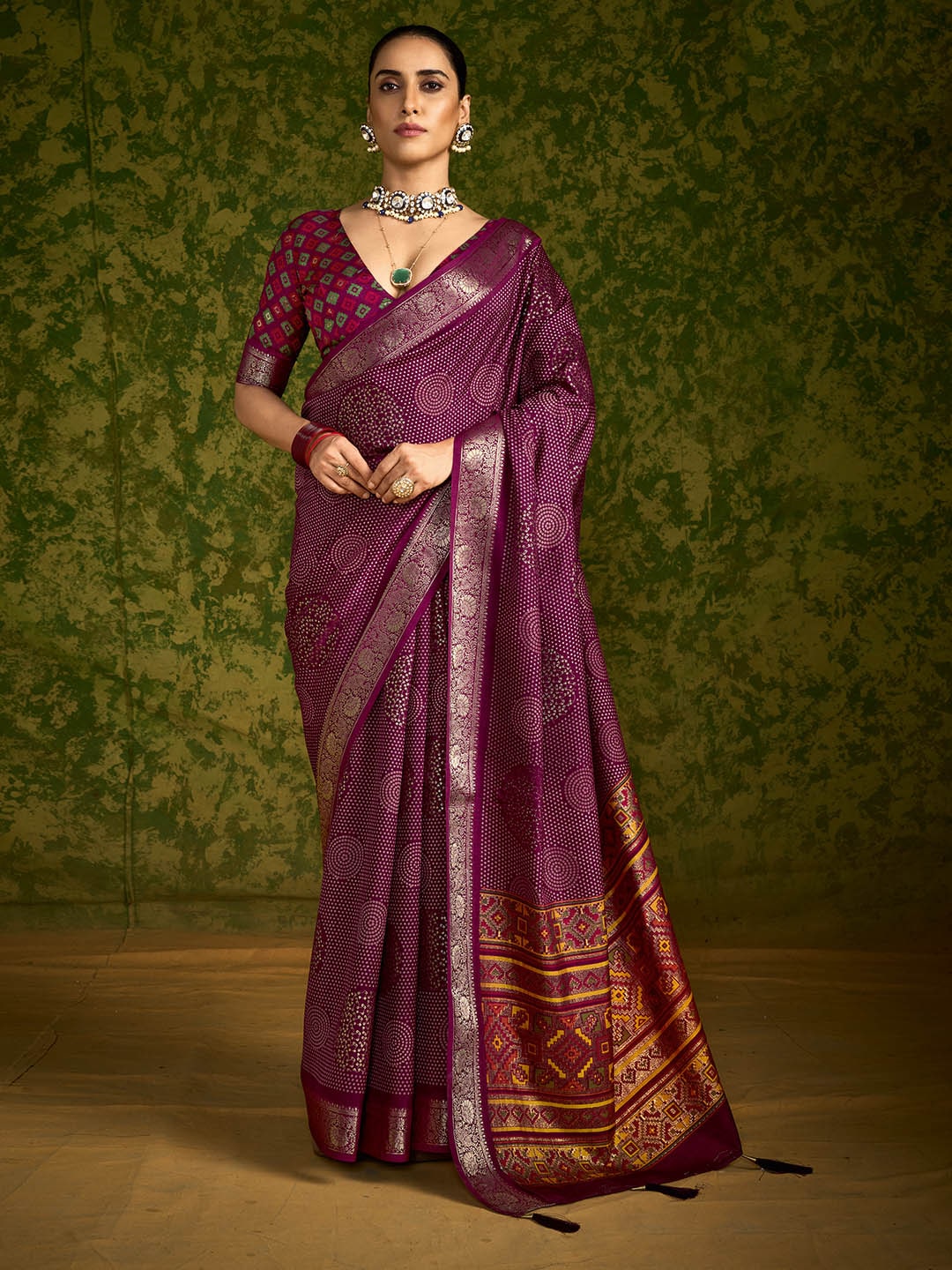 Zari Border Art Silk Saree