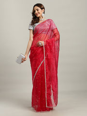 Sequence Embroidery Tissue Saree