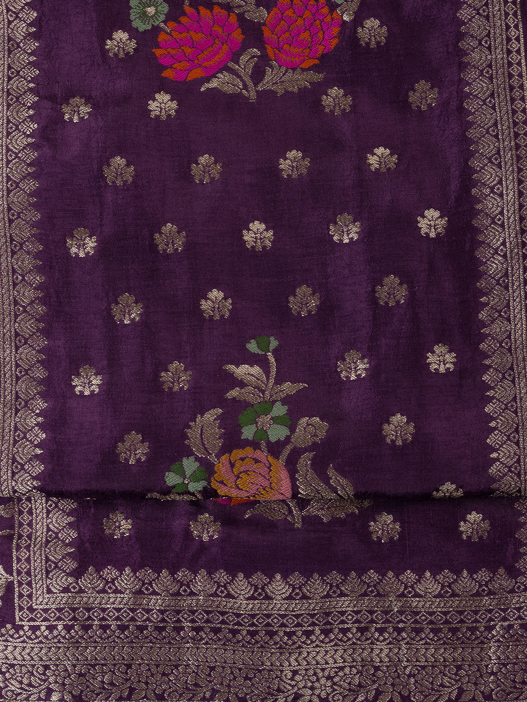 Woven Chanderi Unstitched Suit Piece With Dupatta