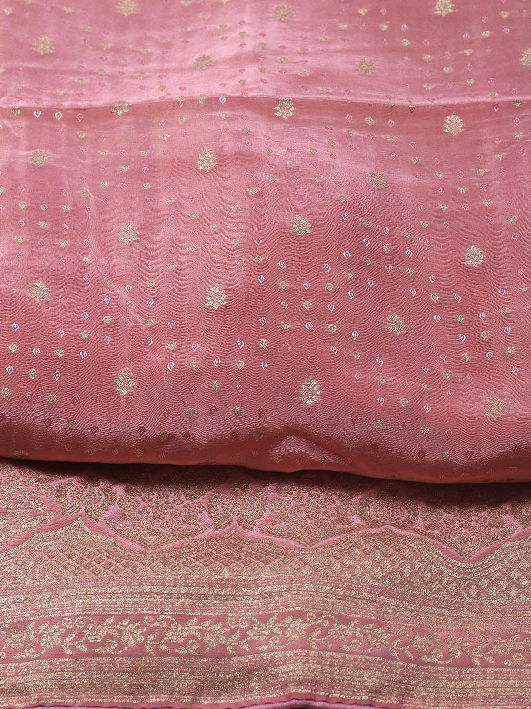 Embroidered Art Silk Unstitched Suit Piece With Dupatta