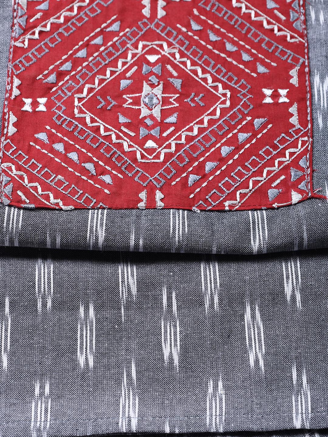 Printed Cotton Blend Unstitched Suit Piece With Dupatta