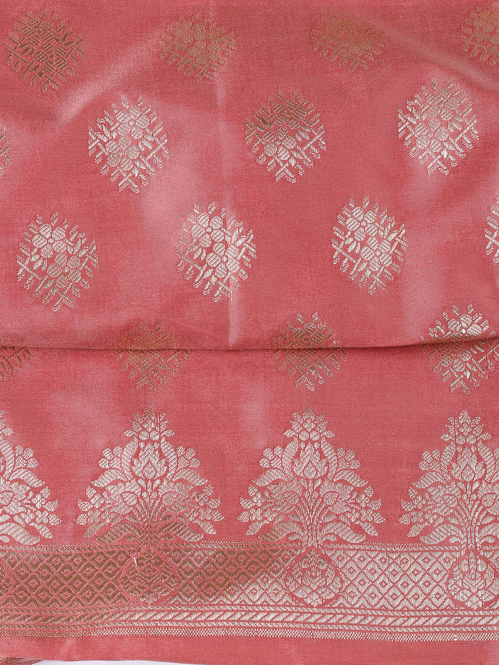 Woven Chanderi Unstitched Suit Piece With Dupatta