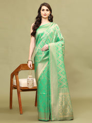 Zari Jaal Woven Handloom Saree