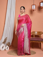 Woven Design Satin Saree