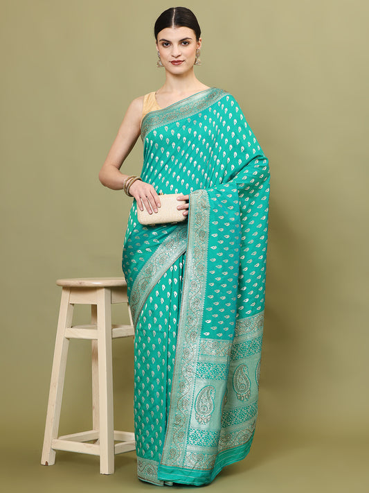 Stone Embroidery Banarasi Saree