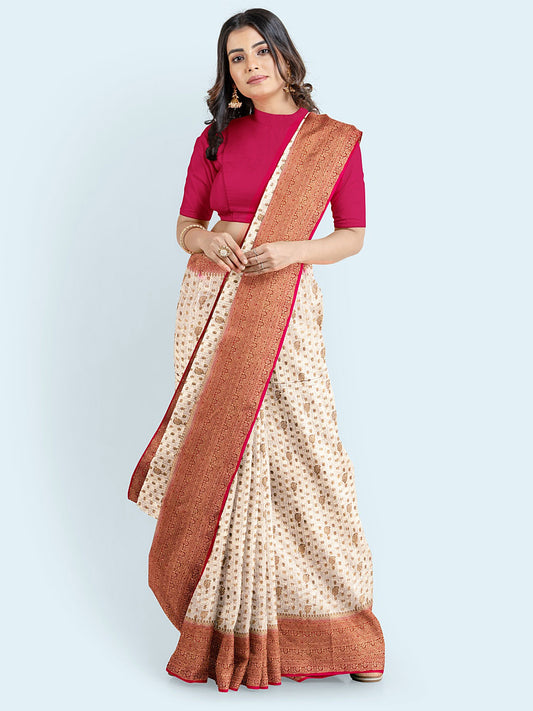 Zari Booti Art Silk Woven Saree