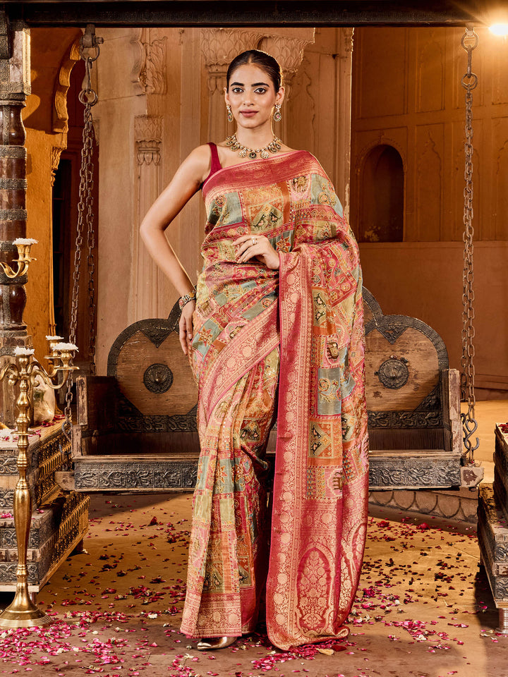 Rani Art Silk Printed Saree