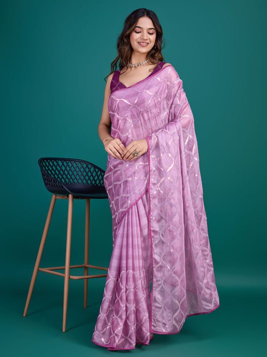 Sequins Embroidery Georgette Saree