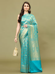 Zari Booti Woven Handloom Saree