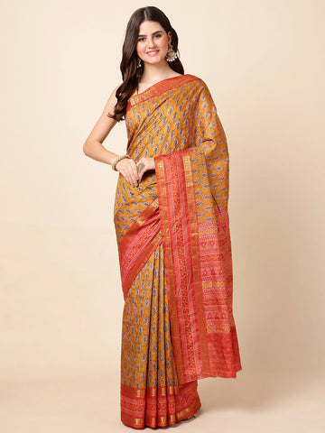 Woven Printed Handloom Saree