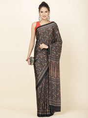 Printed Crepe Woven Saree