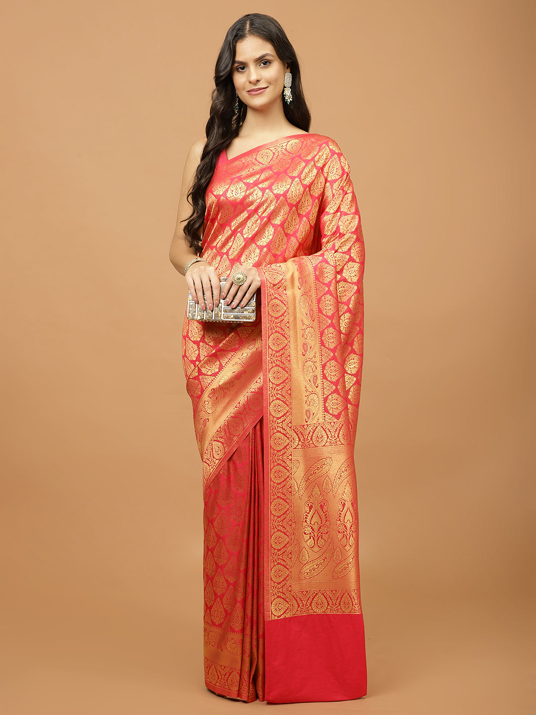 Zari Booti Woven Handloom Saree