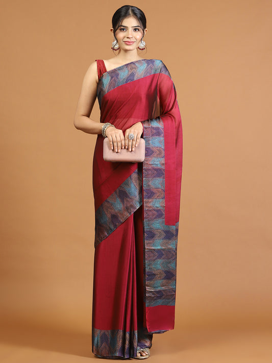 Digital Printed Georgette Woven Saree