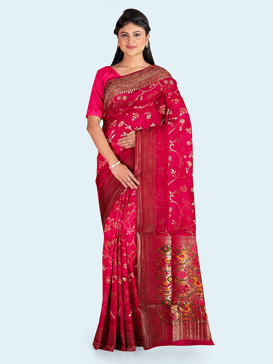 Zari Jaal Art Silk Woven Saree