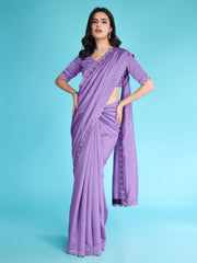 Stone Embroidery Tissue Saree