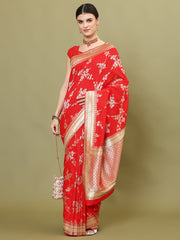 Stone Embroidery Banarasi Saree