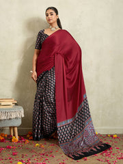 Printed Satin Saree