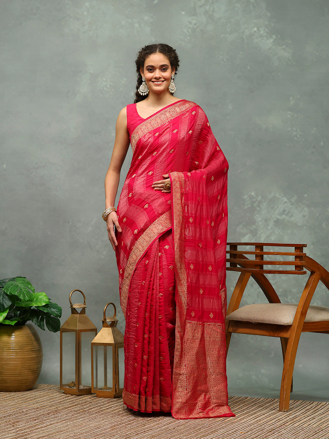 Woven Border Tissue Saree