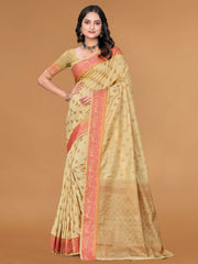 Zari Jaal Cotton Woven Saree