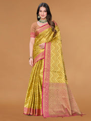 Zari Jaal Cotton Woven Saree