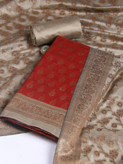 Banarasi Chanderi Unstitched Suit With Dupatta