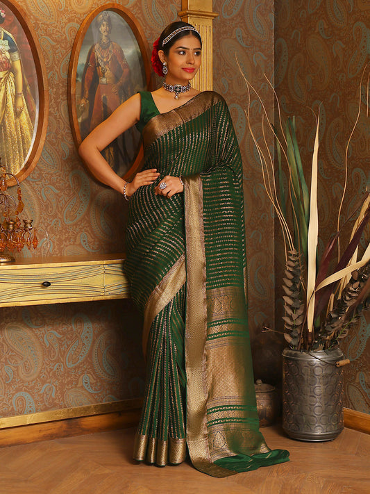 Antique Booti Crepe Woven Saree