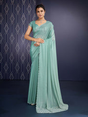 Stone Work Art Crepe Saree