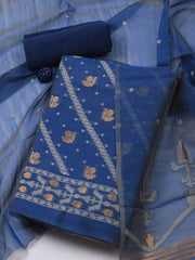 Jamdani Chanderi Unstitched Suit Piece With Dupatta