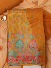 Neck Embroidered Handloom Unstitched Suit With Dupatta