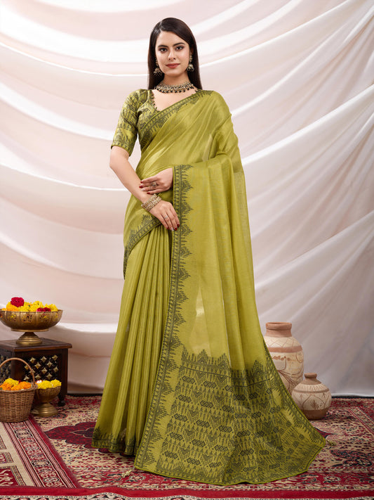 Gota Art Silk Woven Saree