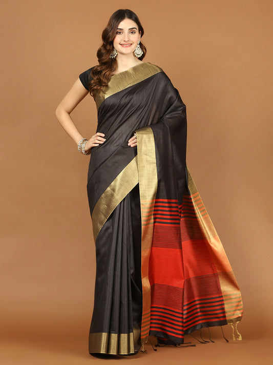 Zari Border Woven Handloom Saree