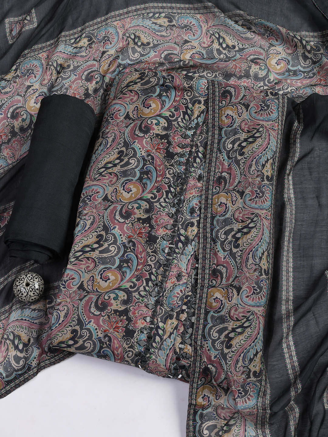 Printed Muslin Unstitched Suit Piece With Dupatta