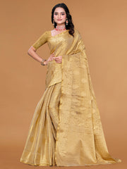 Zari Jaal Cotton Woven Saree