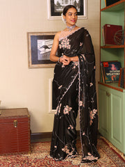 Hand Embroidery Tissue Saree