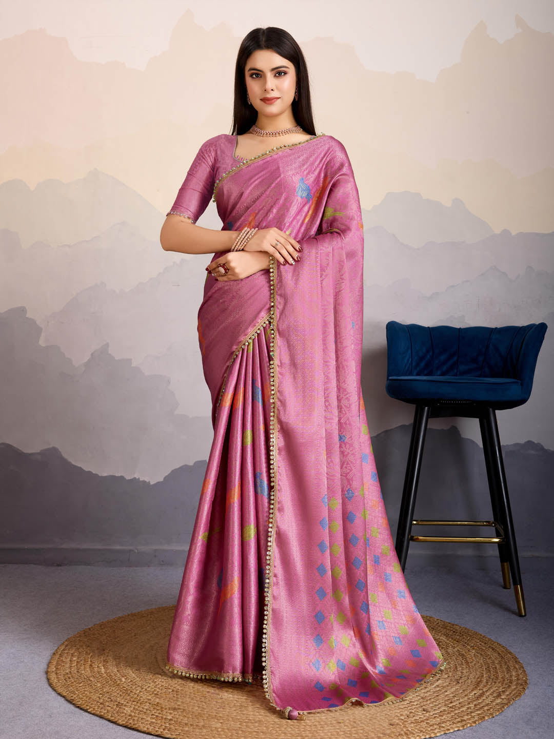 Zari Jaal Woven Art Silk Saree