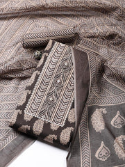 Printed Cotton Blend Unstitched Suit Piece With Dupatta