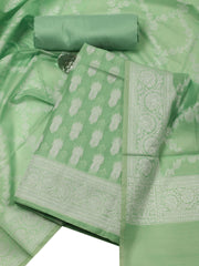 Woven Chanderi Unstitched Suit With Dupatta