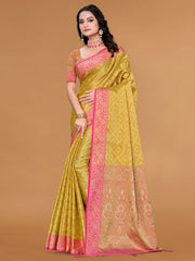 Zari Jaal Cotton Woven Saree