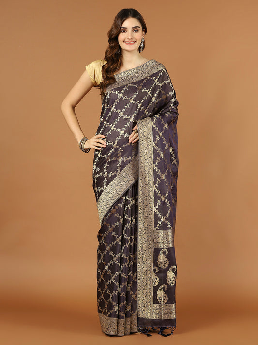 Zari Jaal Art Silk Woven Saree