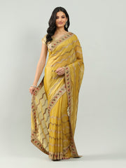Embroidery Border Organza Saree