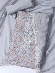 Printed Cotton Blend Unstitched Suit With Dupatta