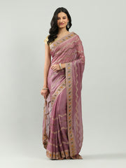 Embroidery Border Organza Saree