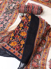 Printed Cotton Blend Unstitched Suit With Dupatta
