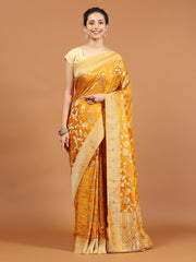 Zari Jaal & Swarovski Georgette Woven Saree