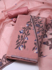 Jamdani Chanderi Unstitched Suit Piece With Dupatta