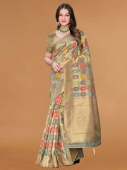 Zari Jaal Cotton Woven Saree