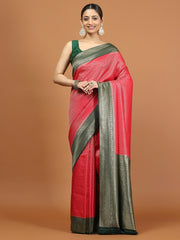 Zari Border Woven Art Silk Saree