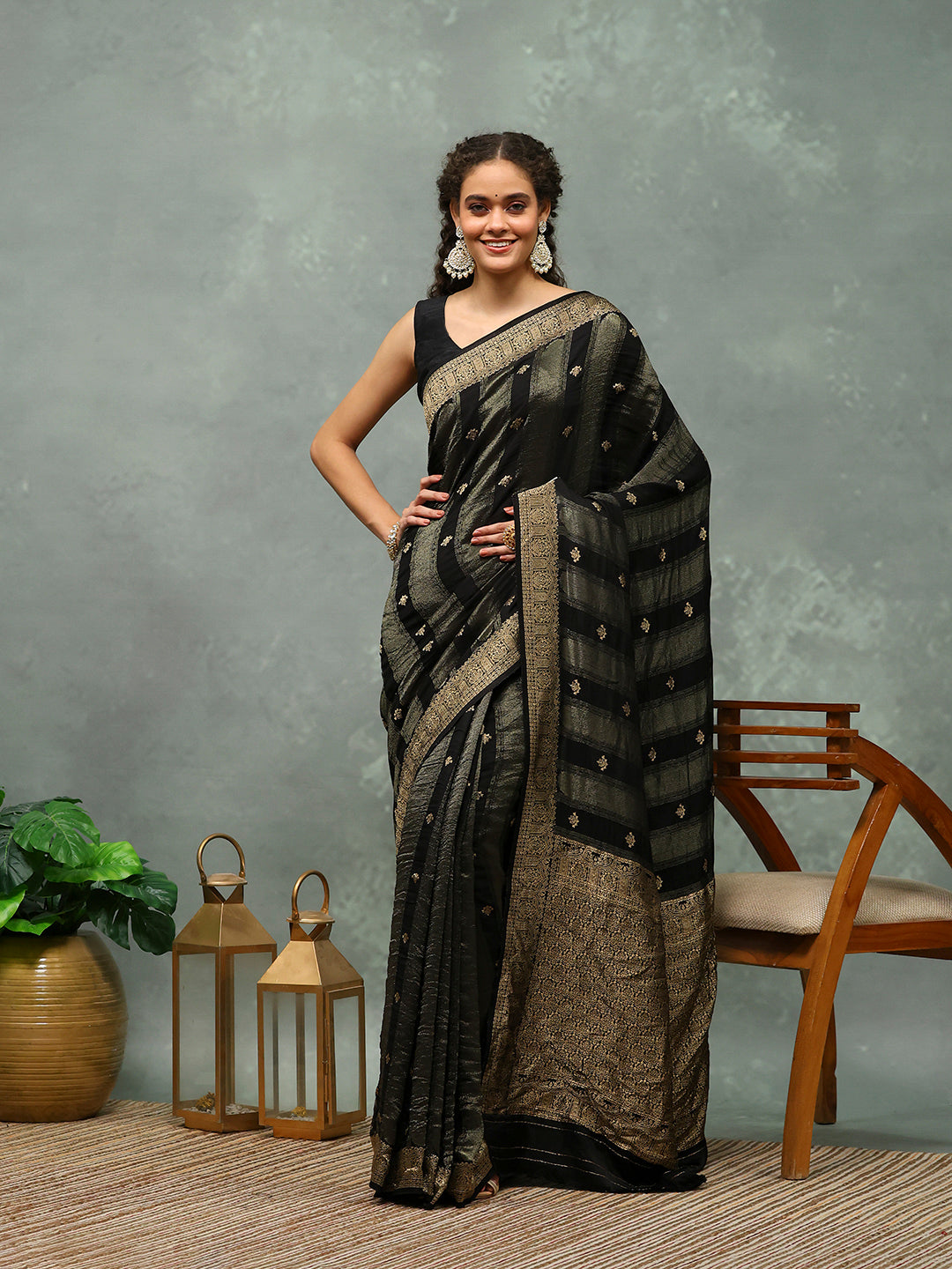 Woven Border Tissue Saree