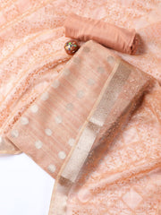 Woven Tissue Unstitched Suit With Dupatta