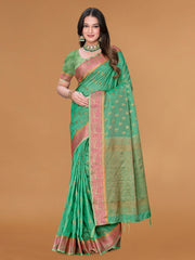 Zari Jaal Cotton Woven Saree